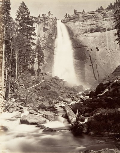 Nevada Fall, 700 voet, Yosemite, ca. 1872, gedrukt ca. 1876 door Carleton E. Watkins.