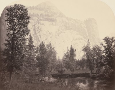 Rivierzicht op de Royal Arches, Yosemite door Carleton E. Watkins
