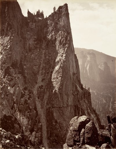 Sentinel Rock, Yosemite, ca. 1872, gedrukt ca. 1876 door Carleton E. Watkins.