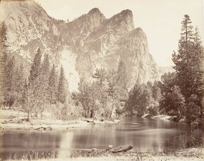 De Drie Broers, Yosemite, ca. 1872, gedrukt ca. 1876 door Carleton E. Watkins.