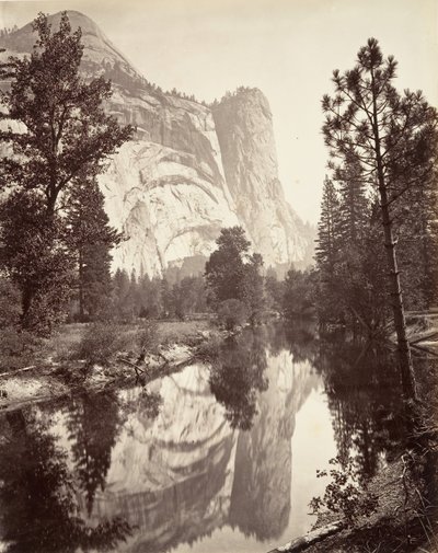 Washington Tower, Yosemite, ca. 1872, gedrukt ca. 1876 door Carleton E. Watkins.
