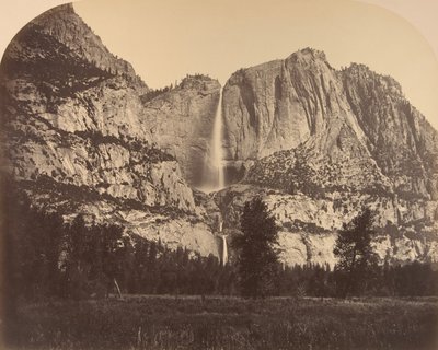 2637 Ft. Yosemite Waterval, Vooraanzicht door Carleton Emmons Watkins