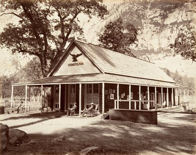 Cosmopolitan Saloon, ca. 1872, gedrukt ca. 1876 door Carleton Emmons Watkins