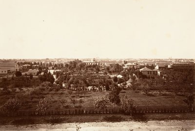 Oakland, vanaf de militaire academie, 1864, gedrukt ca. 1876 door Carleton Emmons Watkins