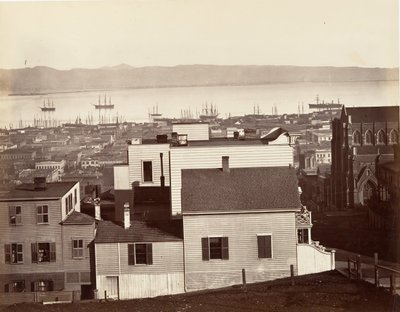 San Francisco, vanaf California en Powell Streets door Carleton Emmons Watkins