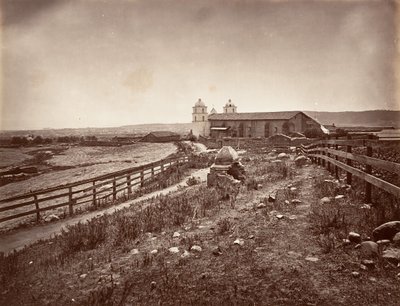 Santa Barbara en Missiekerk door Carleton Emmons Watkins