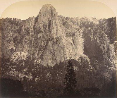 Wachter. Vooraanzicht: 3270 voet, 1861 door Carleton Emmons Watkins