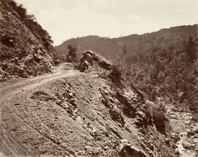 Sulphur Creek en Flume-weg naar Geysers door Carleton Emmons Watkins