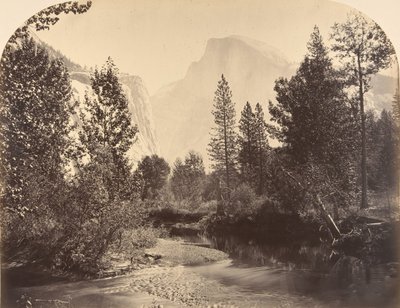 Tasayac, of de Half Dome, 4967 voet, 1861 door Carleton Emmons Watkins