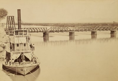 Brug over de Colorado Yuma door Carleton Watkins
