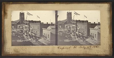 Dupont Street, 4 juli 1862 door Carleton Watkins