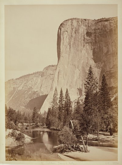 [El Capitan, Yosemite Valley] door Carleton Watkins