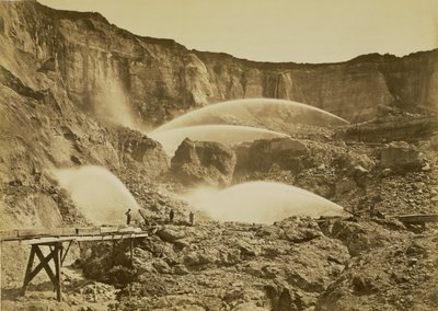 [Malakoff Diggings, Nevada County, Californië]. door Carleton Watkins