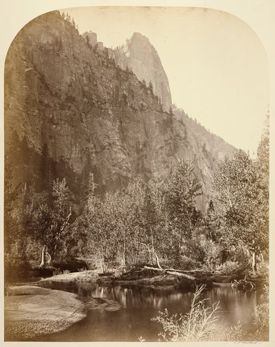 Sentinel (Uitzicht op de vallei) 3270 ft. Yo Semite. door Carleton Watkins