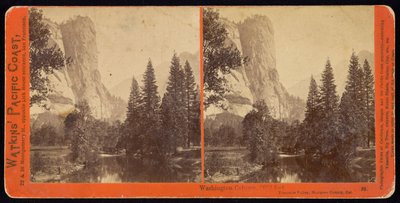 Washington Column, 2082 voet, Yosemite Valley, Mariposa County, Cal door Carleton Watkins