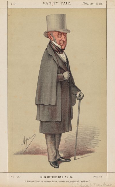 Vanity Fair: Mannen van de Dag Nr. 14 "Een Trouwe Vriend, een Eminente Geleerde, en de Beste Mogelijke President" door Carlo (Ape) Pellegrini