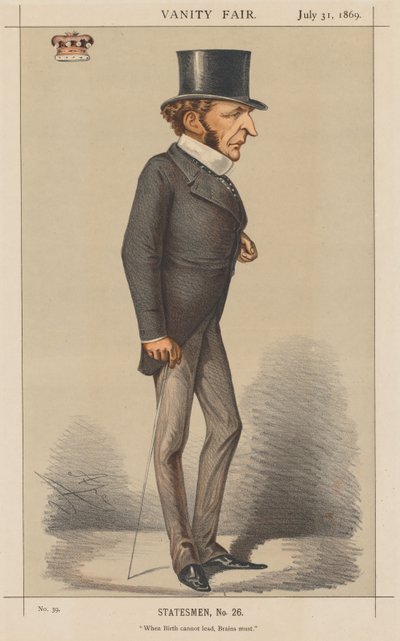 Vanity Fair: Staatsman Nr. 26 "Wanneer Geboorte niet kan leiden, moeten Hersenen dat doen." door Carlo (Ape) Pellegrini