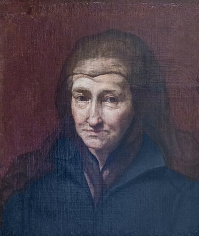 Portret van een oude vrouw door Carlo (follower of) Maratta or Maratti