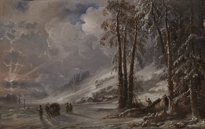 Bos aan de voet van de Oeral, 1872 door Carlo Bossoli