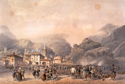 Frans kamp bij Susa in 1859 door Carlo Bossoli