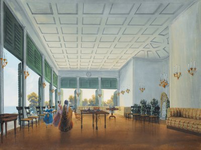 Interieur in het Naryshkin Paleis van Miskhor, 1841-1842 door Carlo Bossoli
