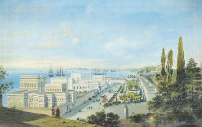 Het Ciragan Paleis in Constantinopel door Carlo Bossoli