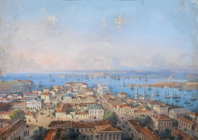 Uitzicht op Sebastopol door Carlo Bossoli