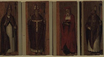 St. Gregorius, St. Ambrosius, St. Augustinus, St. Hiëronymus door Carlo Braccesco