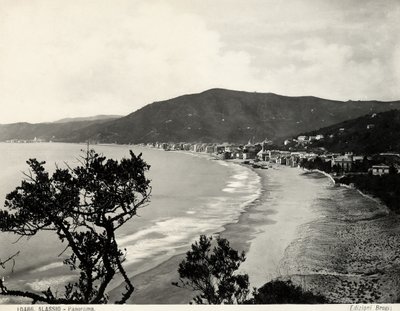 Stuk strand in Alassio, ca. 1890 door Carlo Brogi