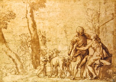 De ontmoeting, ca. 1590 door Carlo Caliari