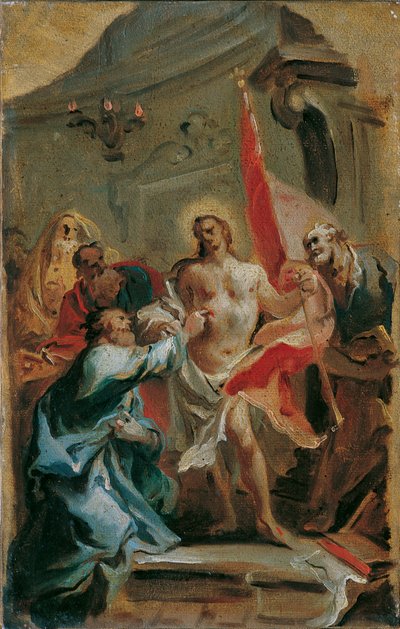 Christus en de ongelovige Thomas door Carlo Carlone