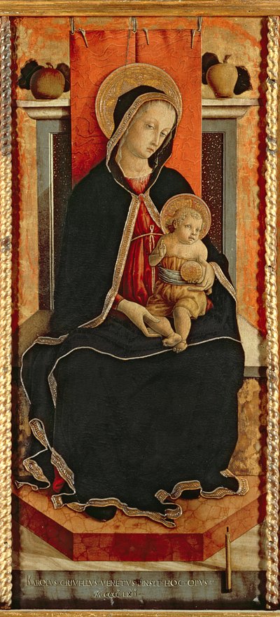 Madonna en Kind met heiligen, polyptiek door Carlo Crivelli