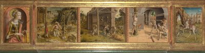 Predella van La Madonna della Rondine De Madonna van de Zwaluw, na 1490 door Carlo Crivelli