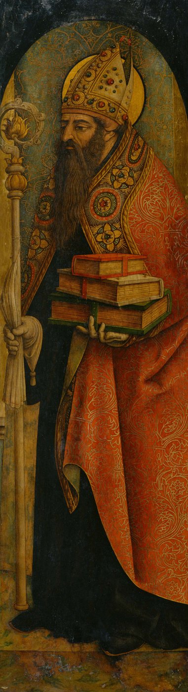 Sint Augustinus, 1480s door Carlo Crivelli