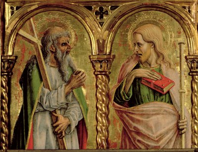 St. Andreas en St. Jacobus de Meerdere (detail) door Carlo Crivelli