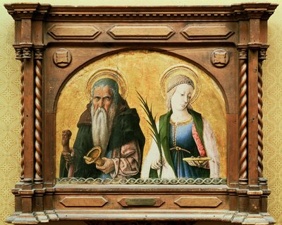 St. Antonius de Kluizenaar en St. Lucia, ca. 1470 door Carlo Crivelli