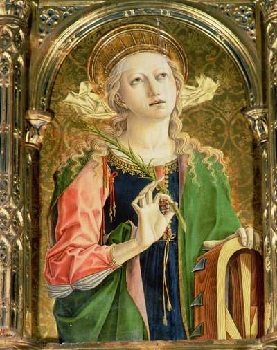 St. Catharina van Alexandrië (detail) door Carlo Crivelli