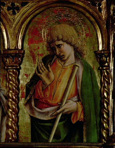St. Jacobus de Mindere (detail) door Carlo Crivelli
