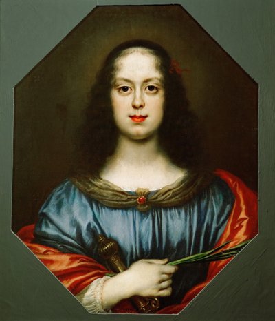 Portret van Vittoria della Rovere 1622-1694 als Sint-Catharina, 1640s door Carlo Dolci