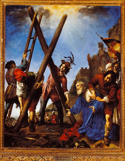 Sint Andreas voor het kruis door Carlo Dolci