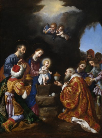 De Aanbidding der Wijzen door Carlo Dolci