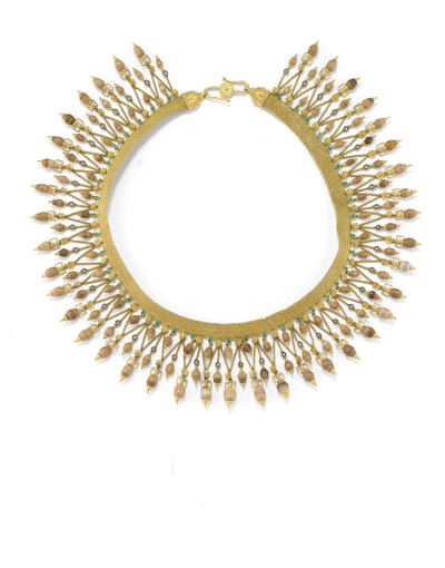 Ketting (goud, email & grotparels) door Carlo Giuliano