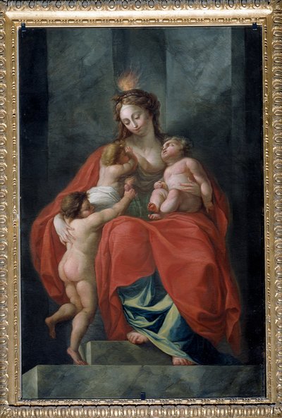 Allegorie van de dertien waarden van de republiek: de Liefdadigheid door Carlo Giuseppe Ratti