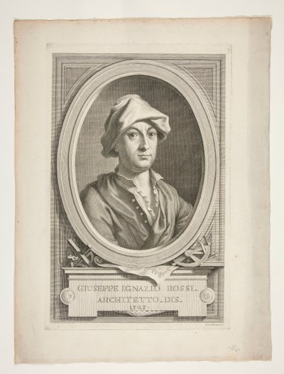 Portret van Giuseppe Ignazio Rossi door Carlo Gregori