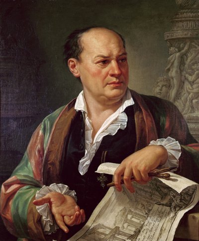 Portret van Giovanni Battista Piranesi, 1779 door Carlo Labruzzi