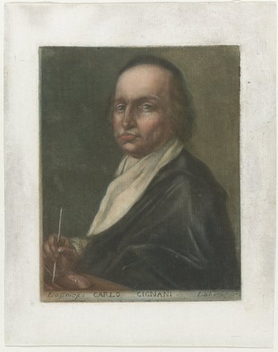 Portret kunstenaar Carlo Cignani door Carlo Lasinio