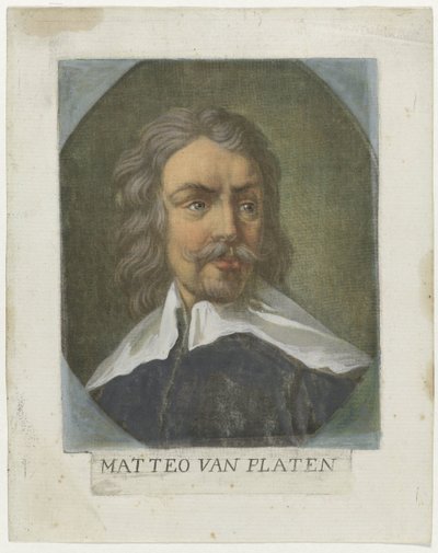 Portret van kunstenaar Matteo van Platen door Carlo Lasinio