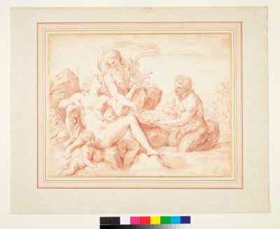 Een Triton brengt geschenken aan Venus door Carlo Maratta or Maratti