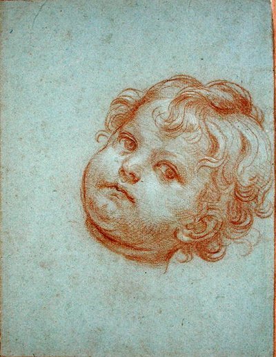 Hoofd van een engel door Carlo Maratta or Maratti
