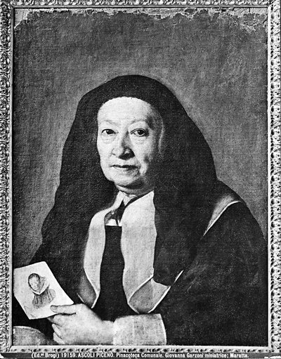 Portret van Giovanna Garzoni door Carlo Maratta or Maratti
